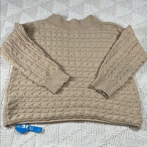 Cupshe Cable Knit Crew-neck Sweater